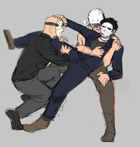 Trapper’s face tho Trapper X Michael Myers, Micheal Myers X Jason Voorhees, Jason Voorhees X Michael Myers, Jason X Michael Myers, Jason Voorhees Face, Jason Voorhees Fanart, Michael Myers And Jason, Horror Movies Funny, Scary Movie Characters