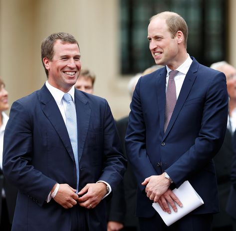 See Prince William and His Cousin Peter Phillips 33 Years Before Their Own Kids Bond on the Balcony Autumn Phillips, Spanish Queen, Prins William, Peter Phillips, Prince Williams, British Royal Families, Duke Of Cambridge, British Monarchy, Princess Anne