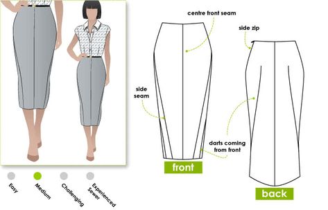 Pencil Skirt Sewing Pattern, Pencil Skirt Pattern, Skirt Sewing Pattern, Long Pencil Skirt, Skirt Sewing, Womens Clothing Patterns, High Waisted Pencil Skirt, Skirt Patterns Sewing, Sewing Skirts