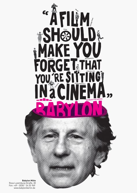 ! Director Quotes, Filmmaking Quotes, Filmmaking Inspiration, Acting Tips, Roman Polanski, Graphic Posters, Film Quotes, Film School, Film Making