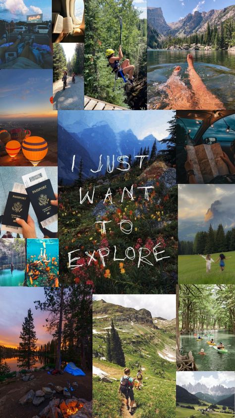 Nature Collage, Adventure Travel Explore, Adventure Aesthetic, New Energy, Summer Adventures, Nature Aesthetic, Adventure Awaits, Travel Aesthetic, Van Life