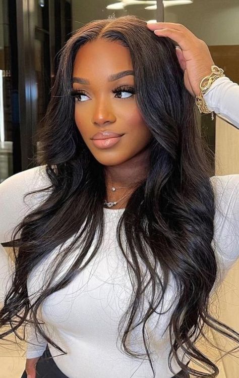 Loose Waves Long Hair, Sewin Hairstyles, Stellar Blade, Cute Wedding Hairstyles, Haute Hair, Loose Waves Hair, Dope Hairstyles, Baddie Hairstyles, Short Hair Styles Pixie