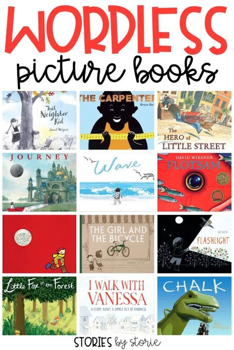 Wordless picture books are not just for your non-readers. In fact, they can sometimes be more difficult because they require a reader to dig deeper and use higher level thinking skills. Wordless picture books allow opportunities to observe, ask questions, make inferences, draw conclusions, and more! Here are some of my favorite wordless picture books for kids. Picture Books For Kids, Wordless Picture Books, Wordless Book, Writing Pictures, Higher Level Thinking, Drawing Conclusions, Dig Deeper, Essay Writer, Readers Workshop