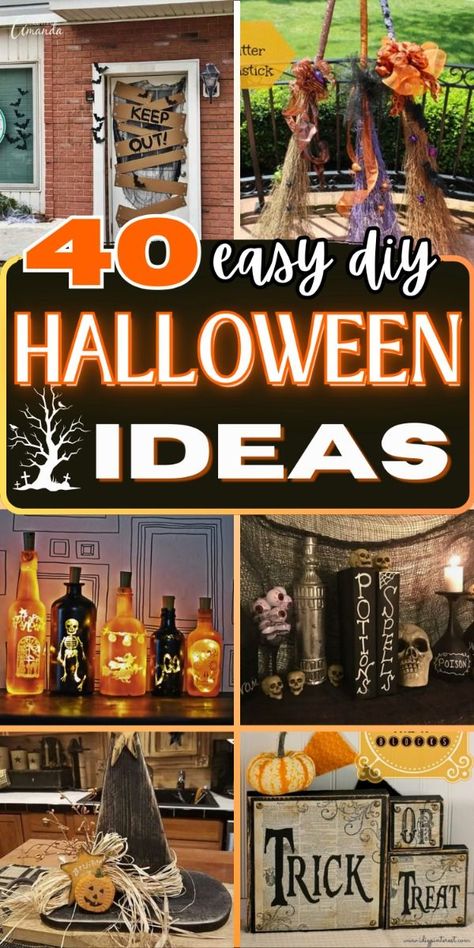 Halloween Decorations Indoor Theme, How To Make Diy Halloween Decorations, Two By Four Projects Diy, Hollween Craft Ideas, Cardboard Diy Halloween Decorations, Creative Halloween Decor, Decorate House For Halloween, Outdoor Diy Halloween Decor, Diy Dollar Tree Halloween Decor 2024