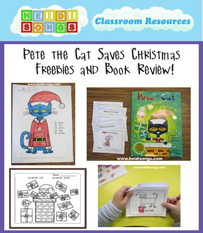 Christmas Book Activities Kindergarten, Pete The Cat Saves Christmas, December Kindergarten, Christmas Preschool, Christmas Freebie, Christmas Units, Christmas Lesson, December Activities, Christmas Centers