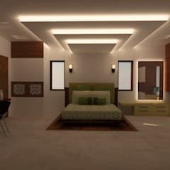 Master bedroom urban shaastra minimalist bedroom | homify Staircase Contemporary, Bad Room Design, Mirror Bedroom Decor, Simple False Ceiling Design, Gypsum Ceiling Design, Bedroom Pop Design, Fall Ceiling, Simple Ceiling Design, Down Ceiling Design