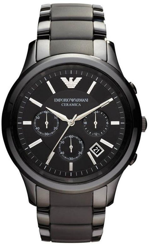 Emporio Armani Watch Classic Mens AR1452 | C W Sellors Luxury Watches Armani Watches For Men, Armani Models, Armani Watch, Emporio Armani Men, Mens Chronograph, Ceramic Watch, Armani Black, Ice Watch, Armani Watches