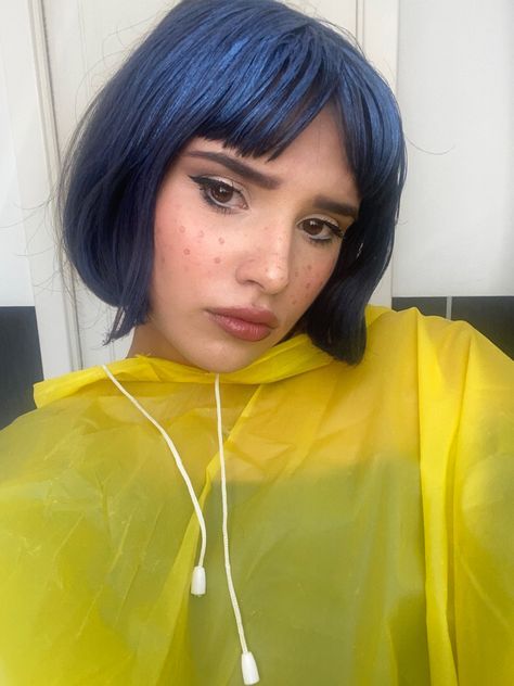 Coraline Cosplay Makeup, Coraline Makeup Looks, Coraline Halloween Makeup, Halloween Coraline, Coraline Halloween Costume, Coraline Cosplay, Coraline Makeup, Coraline Halloween, Coraline Costume