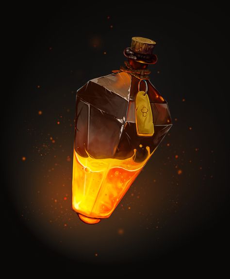 Unique Alcohol Bottles, Potion Bottle Concept Art, Magical Potions Art, Magic Potion Art, Fantasy Potion Art, Potion Maker Character Design, Bottle Character Design, Magic Bottle Drawing, Potion Concept Art