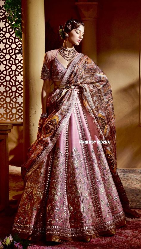 Half Saree Bridal Indian Weddings, Regal Saree Look, Royal Indian Outfits, Aesthetic Language, Jj Valaya, Latest Bridal Lehenga, Traditional Blouse Designs, Bridal Lehenga Collection, Designer Bridal Lehenga