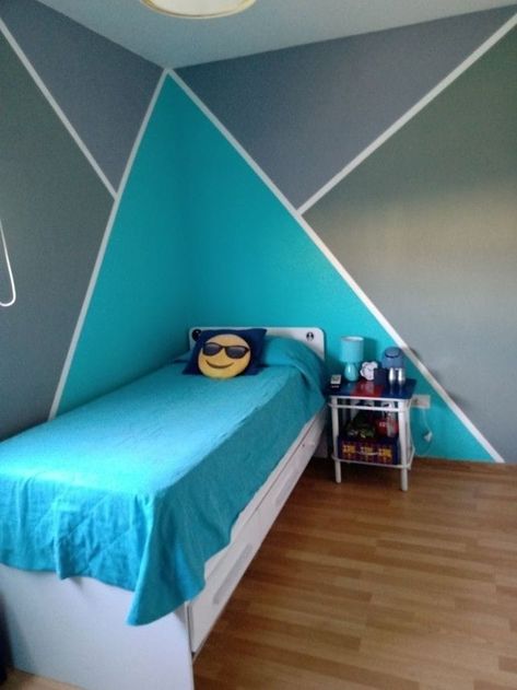 Boys Room Paint Ideas Color Schemes, Ideas Para Pintar Cuartos, Wall Panels Ideas, Student Dorm Room, Bedroom Paint Design, Boys Bedroom Colors, Room Decor Ideas Aesthetic, Aesthetics Room Decor, Decor Bedroom Aesthetic