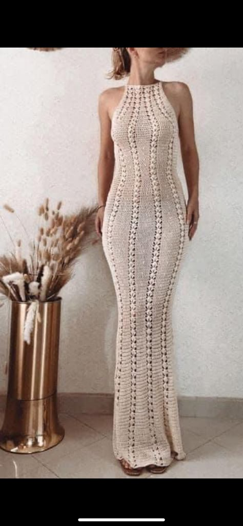 Crochet Summer Dress Pattern, Elegant Crochet Dress, Crochet Beach Dress Pattern, Crochet Dress Outfit, Long Crochet Dress, Lace Crochet Patterns, Crochet Dress Ideas, Crochet Wedding Dress, Crochet Summer Dress