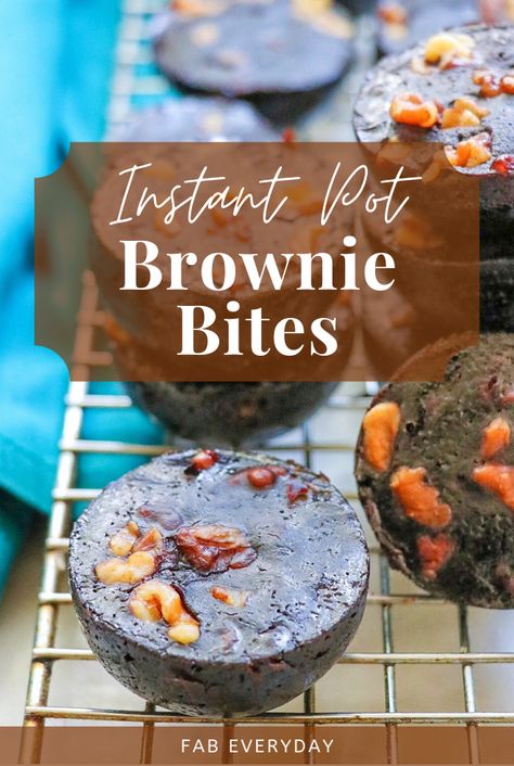 Instant Pot Brownie Bites recipe - Fab Everyday Silicone Molds Recipes, Instant Dessert, Pot Brownie, Brownie Bites Recipe, Recipe Instant Pot, Egg Bites Recipe, Bites Recipes, Best Instant Pot Recipe, Healthy Instant Pot Recipes