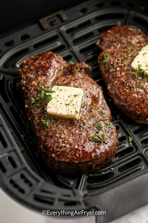 Steak In Air Fryer, Air Fry Steak, Sirloin Steak Recipes, Ribeye Steak Recipes, Frozen Steak, Air Fryer Chicken Tenders, Air Fryer Steak, Top Sirloin Steak, Spend With Pennies