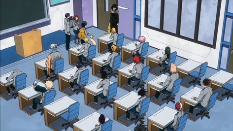 BNHA My Hero Academia screencap Bnha Classroom Background, Susanoo Naruto, Classroom Background, Dr World, Scenery Background, Class 1 A, Anime Meme, My Hero Academia Episodes, Fan Fiction