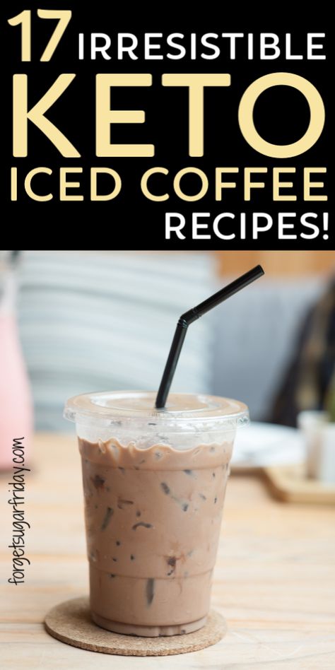 Keto Iced Coffee, Low Carb Coffee, Keto Starbucks, Fat Coffee, Iced Coffee Recipes, Keto Coffee Recipe, Keto Drinks, Iced Coffee Drinks, Fat Bomb