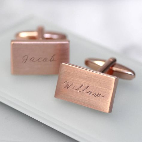 Gold Cuff Links, Rose Gold Cufflinks, Luxury Gifts For Men, Engraved Cufflinks, Wedding Mementos, Cufflink Box, Fathers Day Presents, Gold Cufflinks, Personalised Gifts For Him