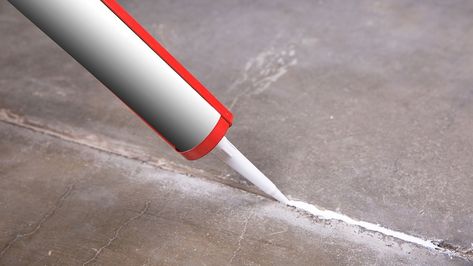 How to Paint a Concrete Porch Painting A Concrete Porch, Concrete Caulk, Repair Cracked Concrete, Concrete Sealant, Cracked Concrete, Paint Concrete, Painting Front Porch, Porch Paint, Concrete Resurfacing