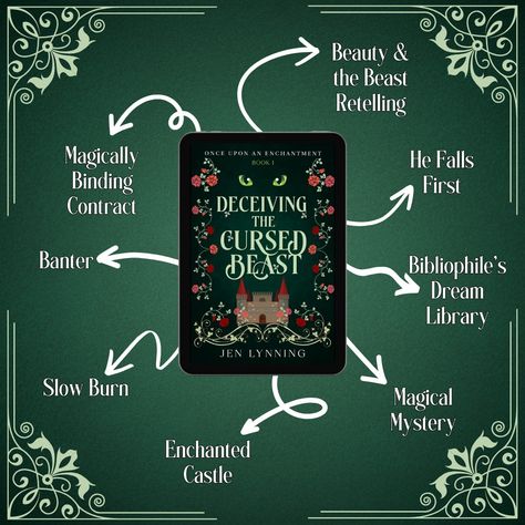 Felix, the Duke of Truthhold, has been transformed into a beast and needs help to break his curse. He'll do whatever it takes to regain his true form, even if it means using magic to trap a woman in his castle. Isabel is determined to hate the duke for what he has done to her, but the mysteries of Rose Castle—and the duke—are more compelling than she expected. 🥀A Beauty and the Beast retelling with lots of banter, steamy romance, and a happily ever after.🥀 . . . #DeceivingTheCursedBeast #O... Beauty And The Beast Retelling Books, Beauty And The Beast Retelling, Beauty And The Beast Book, Best Poetry Books, Books Tbr, Romance Books Worth Reading, Enchanted Castle, Beauty And Beast, Book Wishlist
