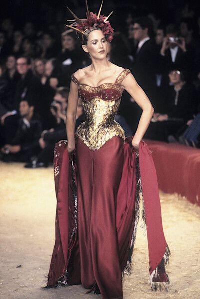 John Galliano, Spring-Summer 1997, Womenswear | Europeana John Galliano Couture, John Galliano For Christian Dior Fall Winter 1997 Haute Couture, John Galliano Aesthetic, John Galliano Spring 1993, Vintage Designer Runway, Fashion Inspo Outfits Runway, Whimsigoth Runway, The Garden Of Time Fashion, John Galliano Runway