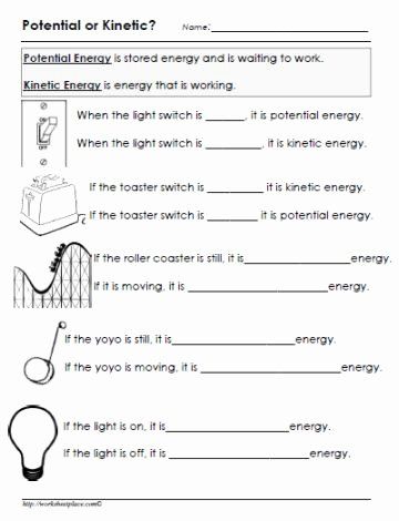 Kinetic Energy Activities, Energy Worksheets, Teaching Energy, Kinetic And Potential Energy, Sixth Grade Science, Science Electricity, Energy Transformations, Energy Activities, 8th Grade Science