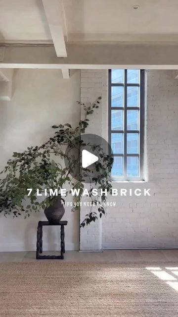 Bauwerk Colour on Instagram: "We get lots of questions about painting brick - Limewash is perfect and super easy way to transform a brick wall, it can be used inside and outside for a quick makeover #paintingbrick #brickpainting #limewashbricks #limepaint  Great tips here from @loft208" Brick Limewash, Painting Brick, Lime Wash Brick, Brick Accent Wall, Painted Brick Walls, Lime Paint, A Brick Wall, Inside And Outside, Painted Brick