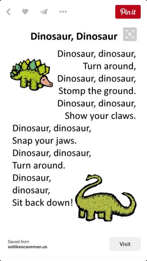 Music Theme Preschool, Dinosaur Poem, Music Games For Kids, Dinosaur Songs, Dinosaur Lesson, Dinosaur Theme Preschool, Dinosaur Activities Preschool, Friendship Activities, Toddler Themes