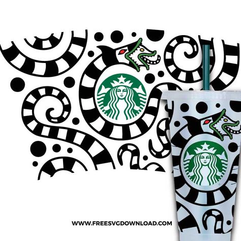 Cricut Starbucks Cup Ideas, Ghosts Stickers, Embroidery Svg, Cute Pink Halloween, Wraps Ideas, Starbucks Wrap Svg, Starbucks Wrap, Starbucks Cup Design, Halloween Crafting