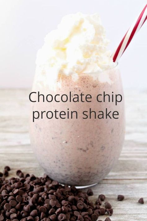 Chocolate Chip Protein Shake  #proteinshake #healthyshake #eatsimply Chocolate Chip Protein Shake, Homemade Protein Shakes Recipes, Homemade Protein Shakes, Iced Coffee Protein Shake Recipe, Iced Coffee Protein Shake, Protein Shakes Recipes, Easy Homemade Gifts, Keto Chocolate Chips, Protein Powder Recipes