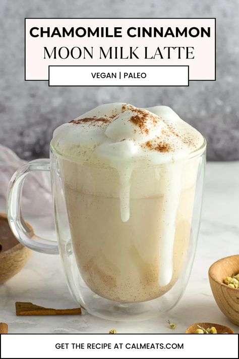 Chamomile Recipes, Womb Wellness, Ayurveda Pitta, Moon Milk Recipe, Coffee Frappe, Breakfast Drinks, Teas Recipes, Moon Milk, Milk Tea Recipes