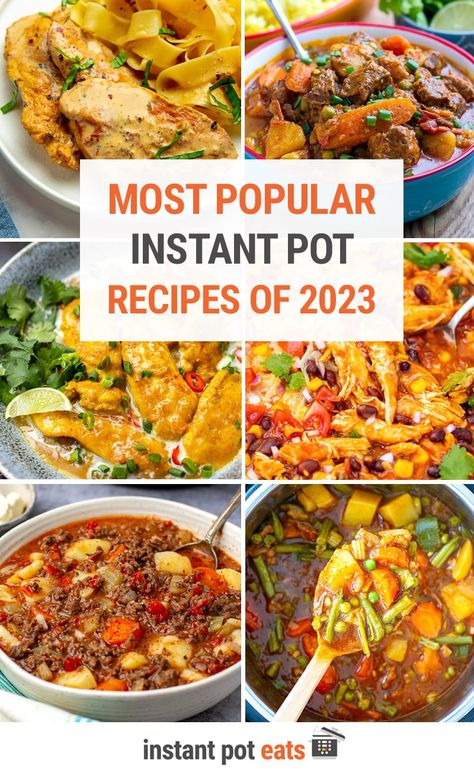 As we close the year, it's time for our annual highlight reel of the most popular Instant Pot recipes in 2023. We started this tradition a few years ago because with over 500 pressure cooker recipes on our website and hundreds of thousands of dishes floating around on the Internet and social media, choosing which ones to try can be hard. That’s why we do a wrap-up post featuring dishes our readers cooked, loved, commented on, and shared the most, and feature both savory and sweet creations. Chicken Pot Pie Soup, Italian Sausage Soup, Vegan Stew, Instant Pot Pork, Best Instant Pot Recipe, Healthy Instant Pot Recipes, One Pot Dishes, Instant Pot Dinner Recipes, Prep Recipes