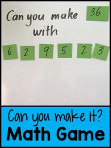 Can-you-make-it-math-game-2 Math Challenge, Math Strategies, Math Game, Second Grade Math, Third Grade Math, Math Methods, Homeschool Math, E Mc2, 5th Grade Math