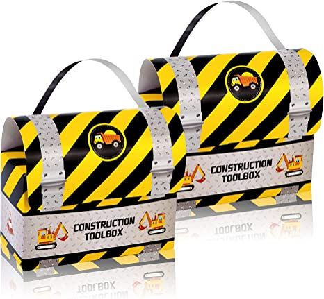 Amazon.com: Construction Tool Box Decoration 12Pcs Truck Theme Goodie Treat Boxes Party Favor with Handles for Kids Birthday Party Supplies : Toys & Games Construction Party Favors, Construction Party Decorations, Construction Theme Birthday Party, Boys Birthday Party Decorations, Truck Theme, Box Decoration, Construction Birthday Parties, Party Favors For Kids Birthday, Construction Party