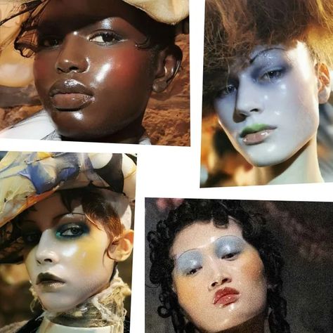 2000s Shows, Porcelain Doll Makeup, Pat Mcgrath Makeup, Brightening Mask, Glossy Makeup, Design Theory, Doll Makeup, Gel Mask, Skin Prep