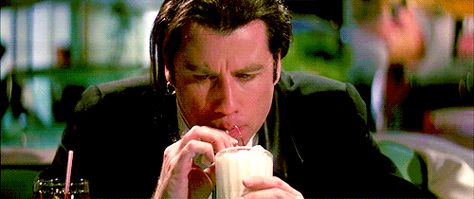 this. Fast Food Facts, People Drinking Coffee, John Travolta, Food Facts, Pulp Fiction, Famous People, Gif, Actors, Funny