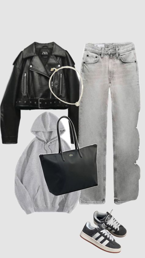 #monpremiershuffle #myfirstshuffle Mode Tennis, Grey Jeans Outfit, Outfit Campus, Space Fashion, Outfit Zara, Mode Zara, Winter Fashion Outfits Casual, Zara Outfit, Outfit Inspo Casual