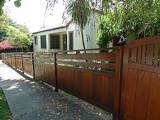 FENCE 1 (1) by bugitybug, via Flickr Craftsman Fence, Gates Driveway, Wooden Gates Driveway, Craftsman Style Bungalow, Garden Gates And Fencing, Craftsman Decor, Craftsman Homes, Craftsman Farmhouse, Yard Fence