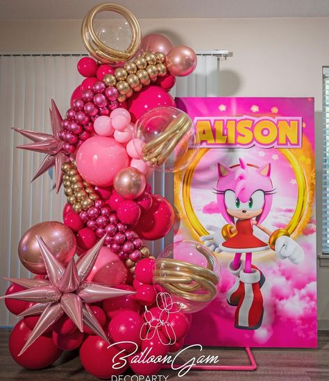 Paw Patrol Party Decorations, Sonic Birthday Parties, Sonic Party, Rosé Birthday, Sonic Birthday, Sonic And Amy, Rose Party, Birthday Party Planning, Kids Party Themes