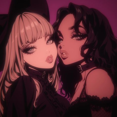 Matching Halloween Pfp Besties, Bff Profile Pictures Matching Aesthetic, Monster High Matching Pfp Duo, Duo Wallpaper Bff, Matching Bestie Pfps, Matching Pfps Best Friends, Matching Bff Pfp, Iconic Female Duos, Bsf Matching Pfp