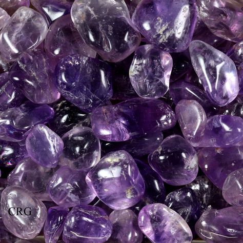 1 LB lot Amethyst 20-40 mm Tumbled Gemstones Wholesale Bulk (TLAMY-16) 100% Genuine Natural Amethyst Origin: Brazil Pieces measure 20-40 mm (AVERAGE SIZE) This is a natural product | Size, Shape and Color May Vary Slightly Picture is example ONLY | Please allow for natural variation This listing is for a one (1) pound lot tumbled gemstones. CRYSTAL RIVER GEMS WHOLESALE BULK Free Shipping for Continental US orders of $35.00 or more. Fast Shipping Domestic and International Igneous Rocks, Wholesale Crystals, Amethyst Tumbled, Crystal River, Crystal Therapy, Spiritual Protection, Cool Rocks, Rosy Pink, Minerals And Gemstones