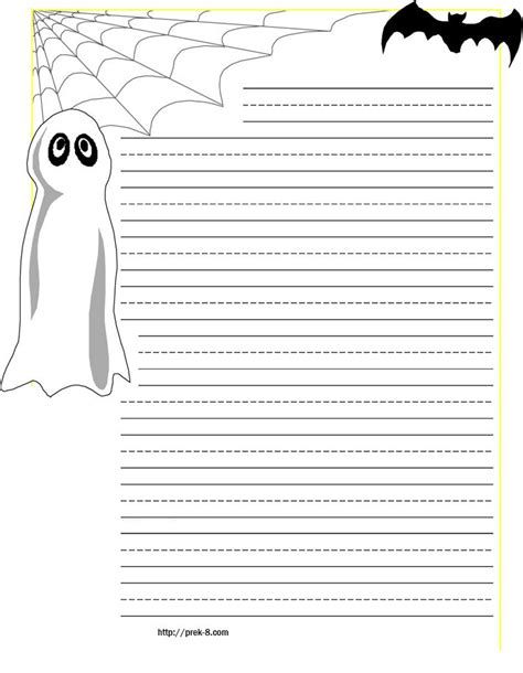 Halloween Handwriting, Halloween Writing Paper, Primary Writing Paper, Halloween Stationery, Diy Stationery Paper, Halloween Writing Prompts, Writing Paper Template, Free Printable Halloween, Primary Writing