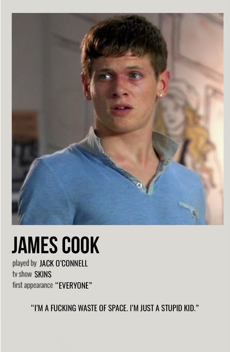 James Cook Skins Aesthetic, Cook Skins Aesthetic, Cook From Skins, Cook Skins Uk, James Cook Skins, Skins Uk Quotes, Skins Serie, Skins Poster, Cook Skins