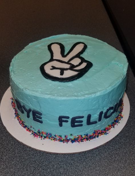 Bye Felicia cake! Bye Felicia Cake, Uterus Party, Divorce Cake, Divorce Celebration, Funny Cakes, Bye Felicia, Party Animal, Cake Images, Homemade Desserts