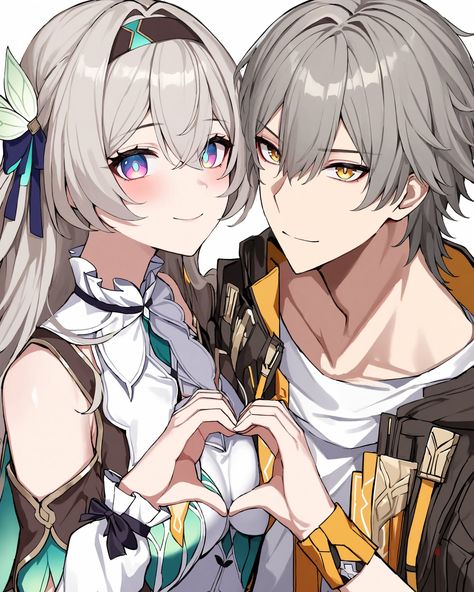 Honkai Star Rail Caelus X Firefly, Honkai Star Rail Firefly X Caelus, Caelus And Firefly, Firefly And Caelus, Caelus X Firefly, Hsr Firefly, Firefly Ship, Firefly Art, Best Anime Couples