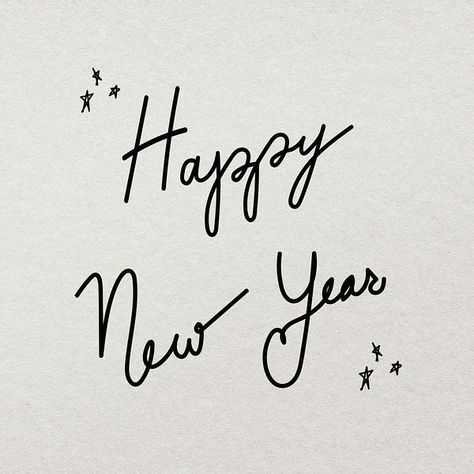 New Year Phone Wallpaper, Happy New Year Minimal, 2023 Typography, 2023 Era, Happy New Year Calligraphy, Happy New Year Typography, Typography Minimal, New Year Typography, Christmas Tree Drawing