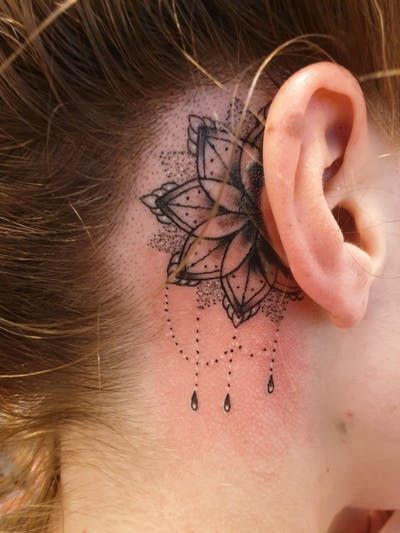 Tattoo uploaded by Roy Olislagers | Coverup #mandalatattoo #mandala #eartattoo | 1167933 | Tattoodo Small Mandala Tattoo, Behind Ear Tattoos, Neck Tattoos Women, Inspiration Tattoos, Chest Tattoos For Women, Face Tattoos, Head Tattoos, Hand Tattoo, Dope Tattoos