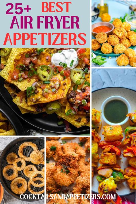 The best air fryer appetizer recipes for parties and game day! Keto friendly, gluten free, and lots of other appetizers perfect for Christmas, Thanksgiving, summer parties and game day! Easy party appetizers you can make ahead or make with quick prep! Airfryer Appetizers Easy, Easy Air Fryer Appetizers, Appetizer Recipes Air Fryer, Air Fryer Appetizer Recipes, Super Bowl Apps, Air Fryer Appetizers, Easy Party Appetizers, Recipes For Parties, Bbq Appetizers