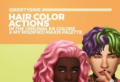 Half Dyed Hair, Maxis Match Hair, Half And Half Hair, The Sims 4 Maxis Match, Sims 4 Things, Sims 4 Cc Maxis Match, Sims 4 Cc Maxis, Sims 4 Anime, The Sims 4 Custom Content