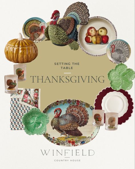 Thanksgiving table with the cutest old fashioned vibe. Lettuceware and turkeys, pumpkins and block print. Scalloped details- just adorable for thanksgiving or fall autumn table setting or harvest dinner Target John Derian Magnolia Joanna Gaines Pottery Barn Follow my shop @WinfieldCountryHouse on the @shop.LTK app to shop this post and get my exclusive app-only content! #liketkit #LTKHoliday #LTKhome #LTKSeasonal @shop.ltk https://liketk.it/4lcFE Autumn Table Setting, Blue Thanksgiving, Harvest Dinner, Turkey Plates, Outdoor Thanksgiving, Place Settings Thanksgiving, Rattan Charger, Turkey Decor, Thanksgiving Table Decor