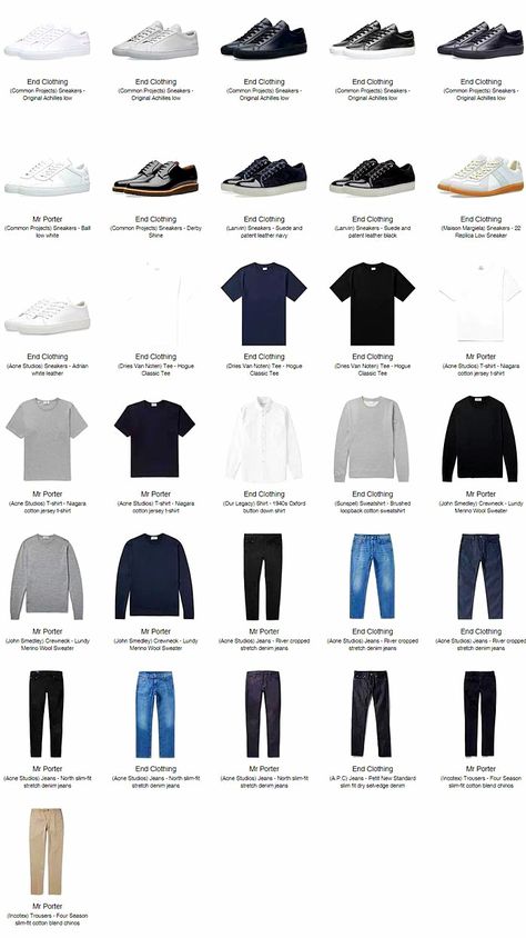 Minimalist Wardrobe Men, Male Fashion Advice, Capsule Wardrobe Men, Mens Dress Shoes Guide, Mens Wardrobe Essentials, Fashion Infographic, Mens Smart Casual Outfits, Minimalist Fashion Men, Trendy Boy Outfits